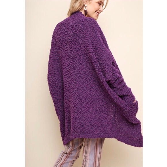 ❄️LAST//EGGPLANT POPCORN SWEATER - Picture 3 of 8